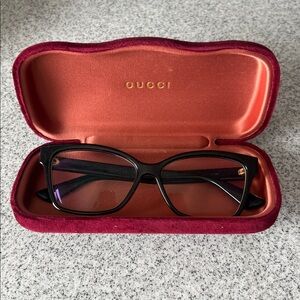 Gucci GG women’s Black eyeglasses with Red Velvet Case
